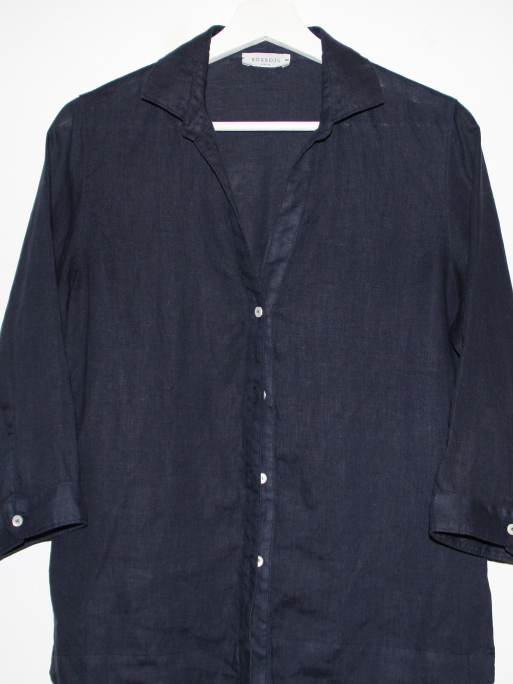 Rosso35 Linen Button Down Blouse Size US12